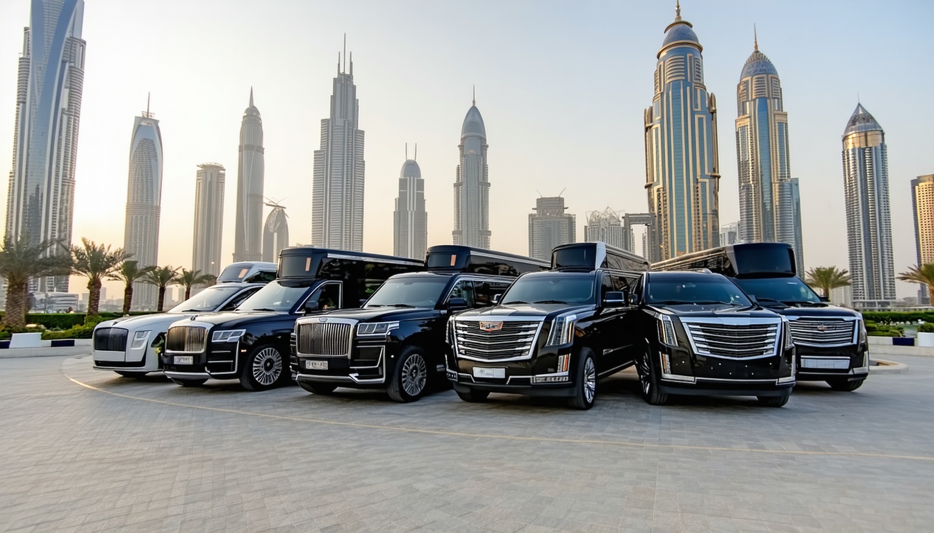 Luxury transport vehicles in Dubai